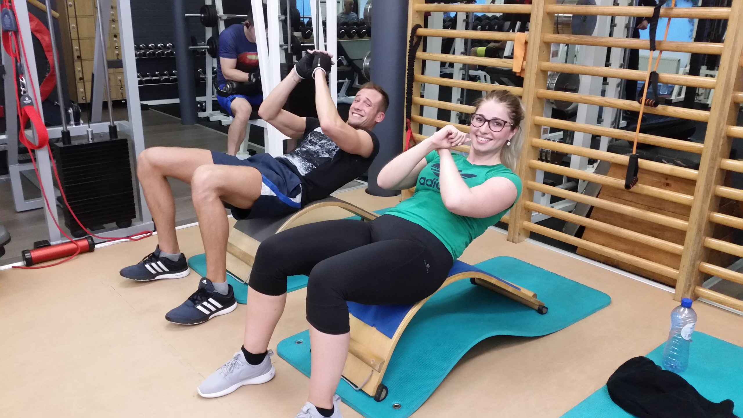 Leden aan het trainen