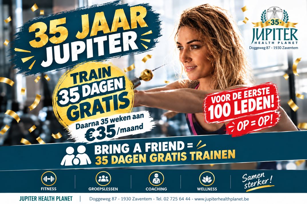 35 jaar Jupiter Health Planet. Jubileumactie voor de eerste 100 leden.